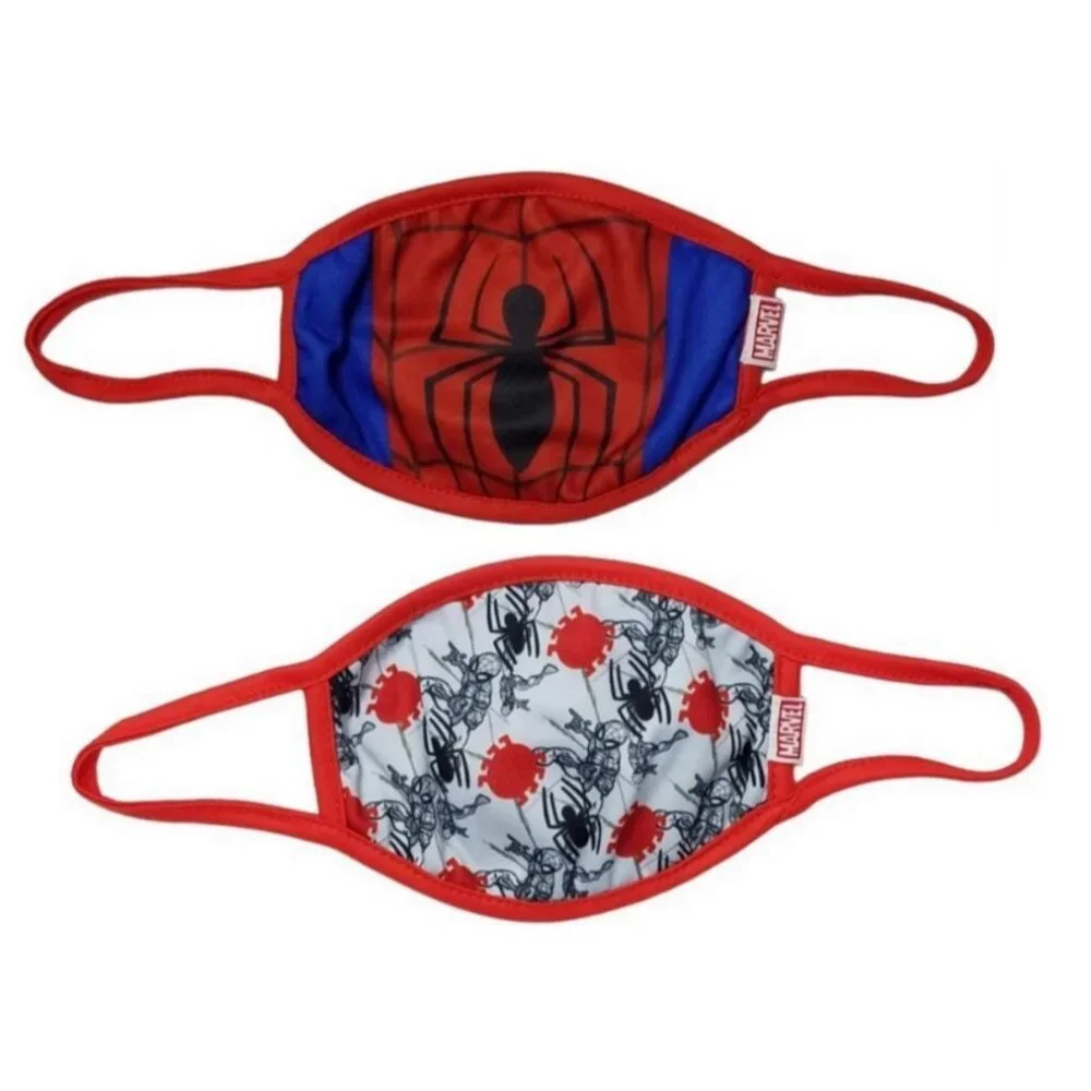 Marvel SPIDER-MAN 2Pcs. Re-Usable Washable Kids Cloth Face Masks (4+)